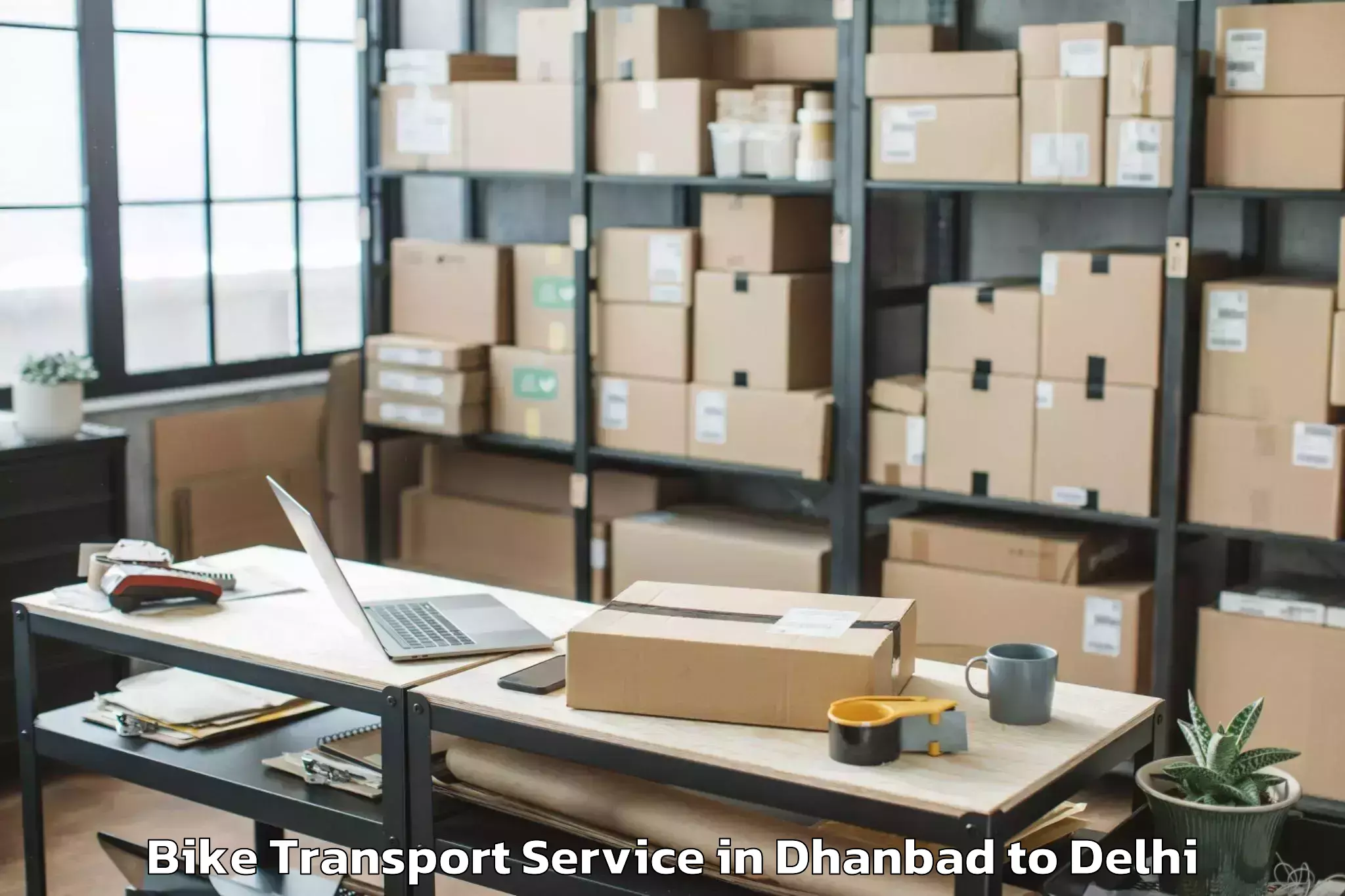 Efficient Dhanbad to Dlf Avenue Mall Bike Transport